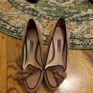 Prada tassel loafer heels